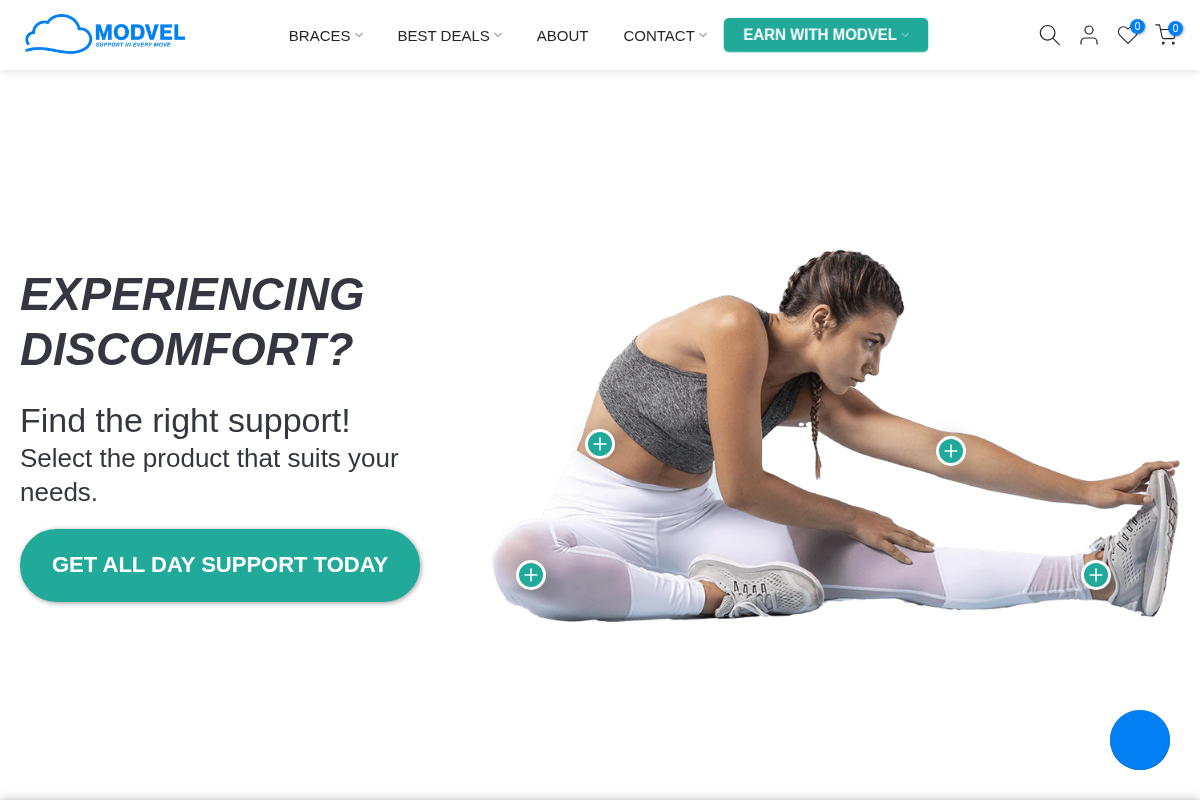 Modvel homepage screenshot