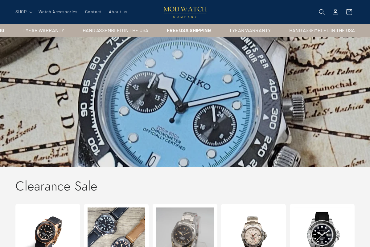 Mod Watch Company homepage screenshot