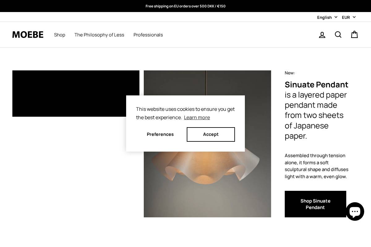 moebe.dk homepage screenshot
