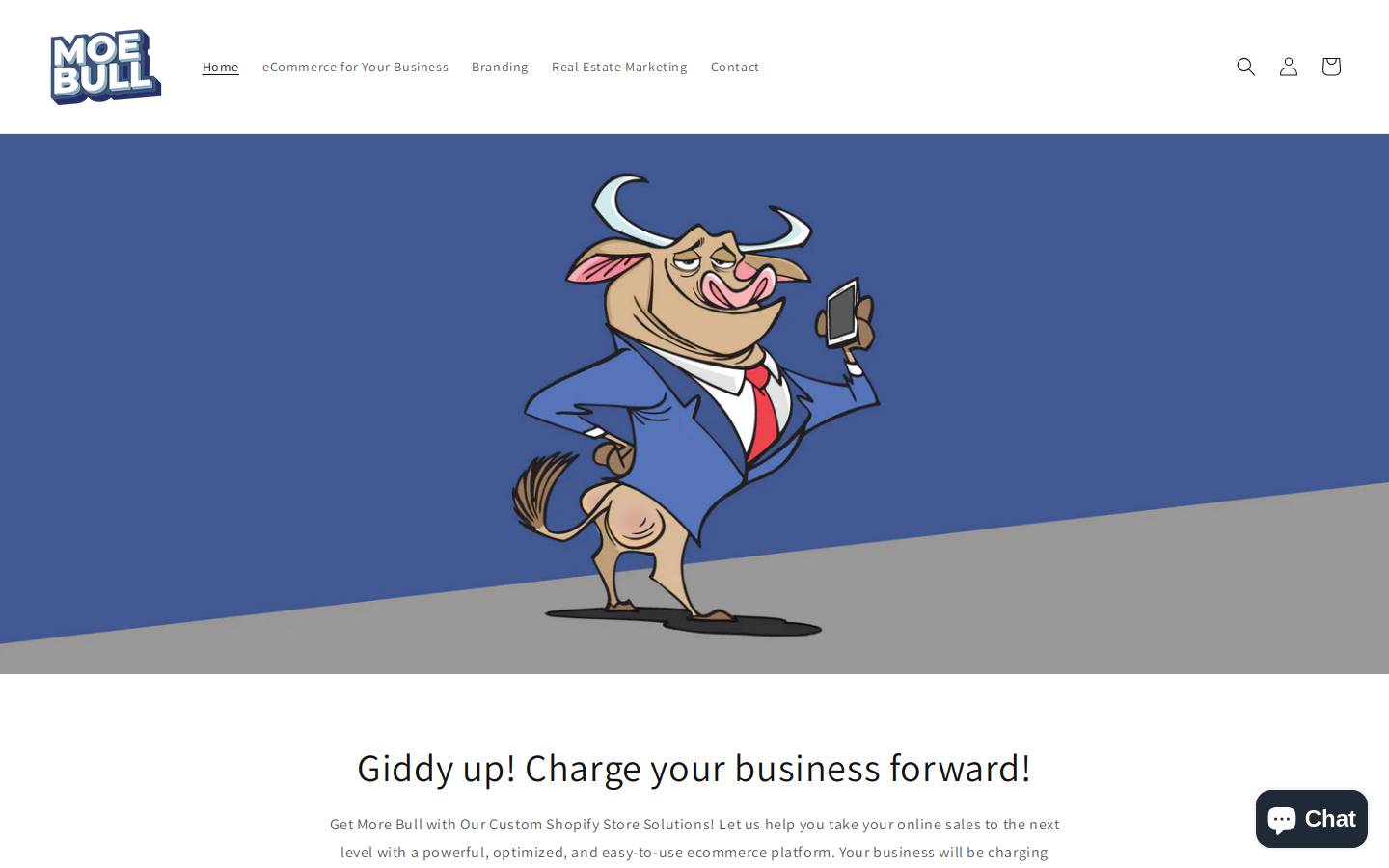 moebull.com homepage screenshot
