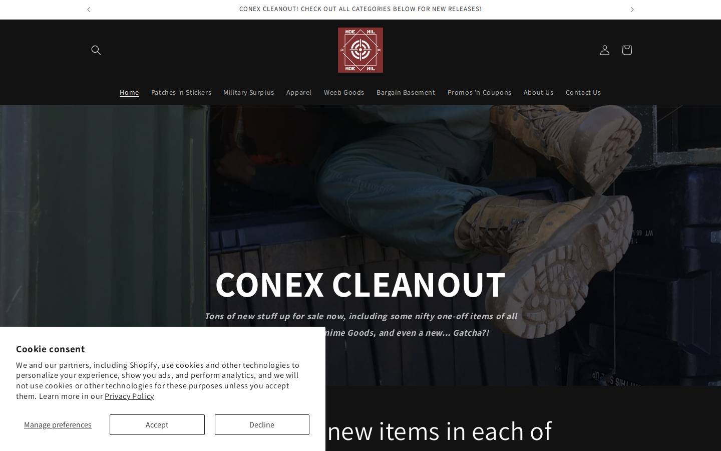 moemilshop.com homepage screenshot