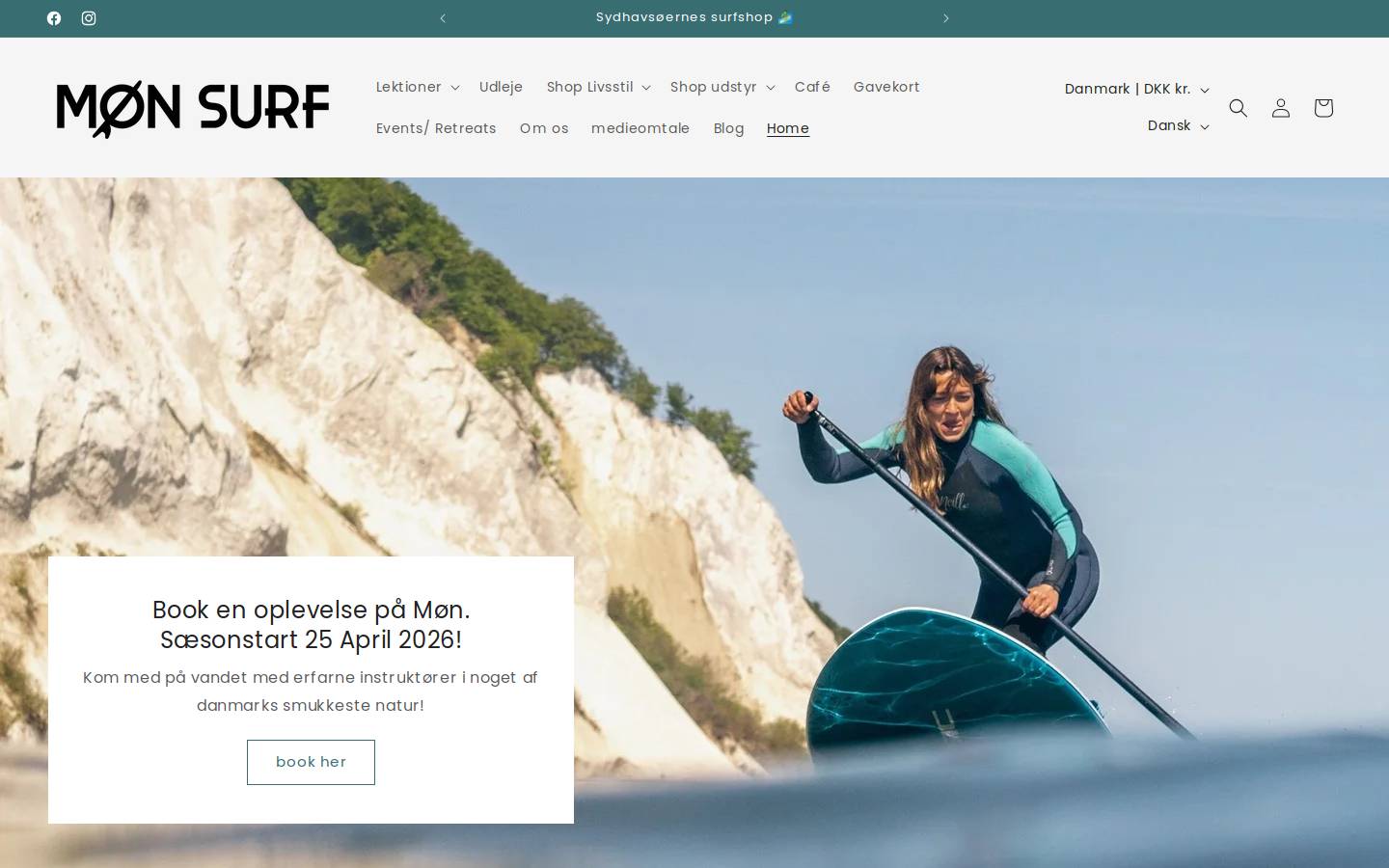 Moensurf homepage screenshot