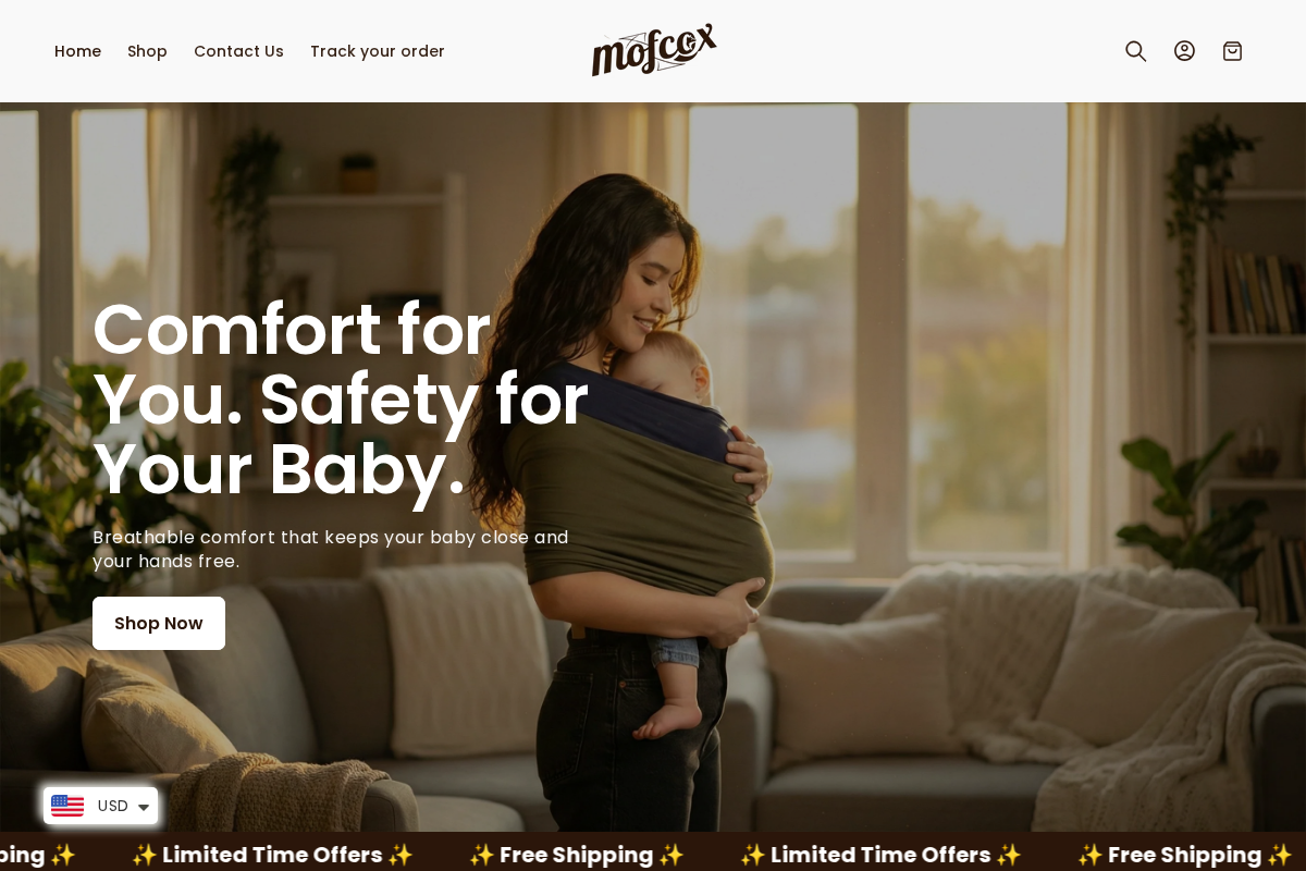 Mofcox homepage screenshot