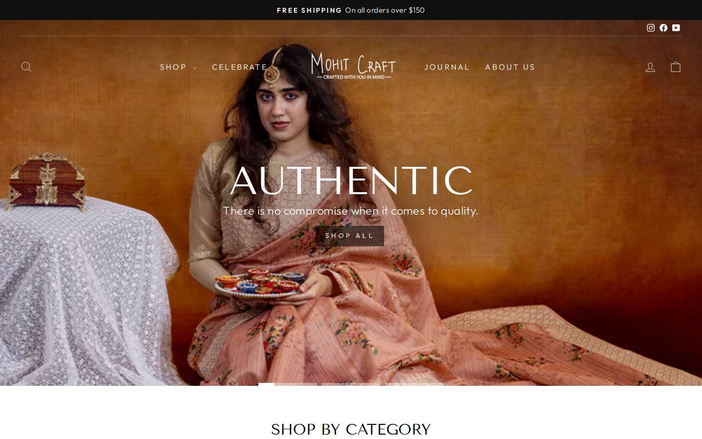 mohitcraft.com homepage screenshot