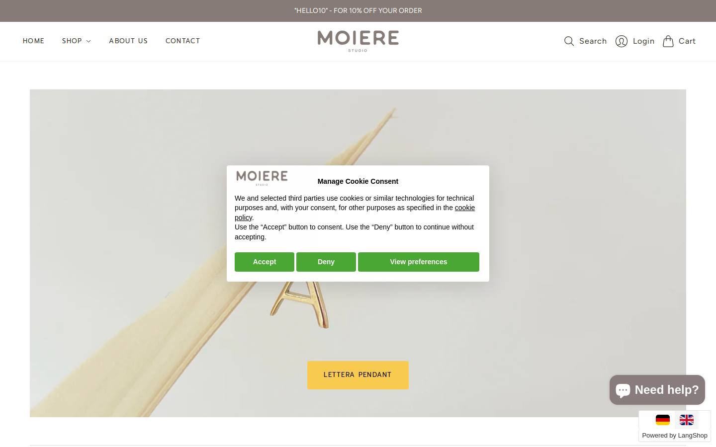 moiere.com homepage screenshot