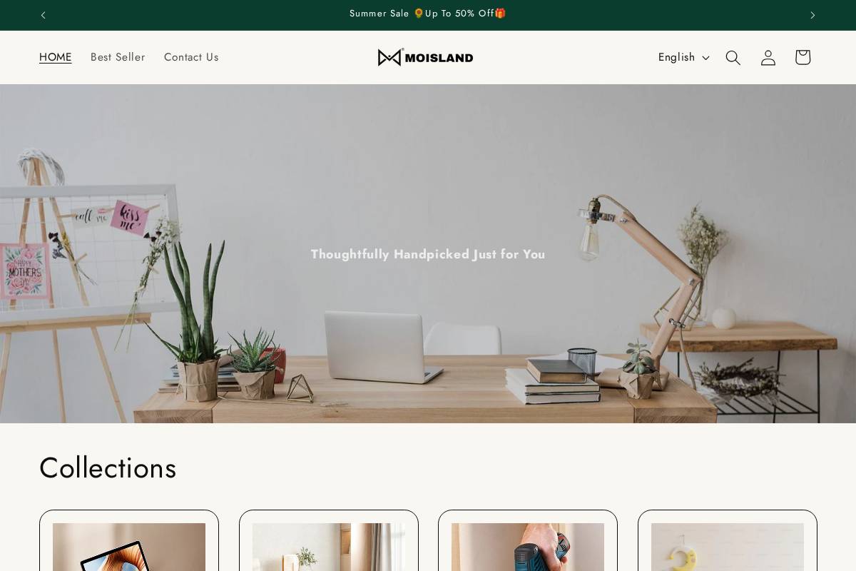 Moisland homepage screenshot