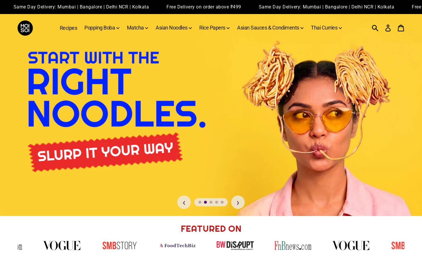 moisoi.in homepage screenshot