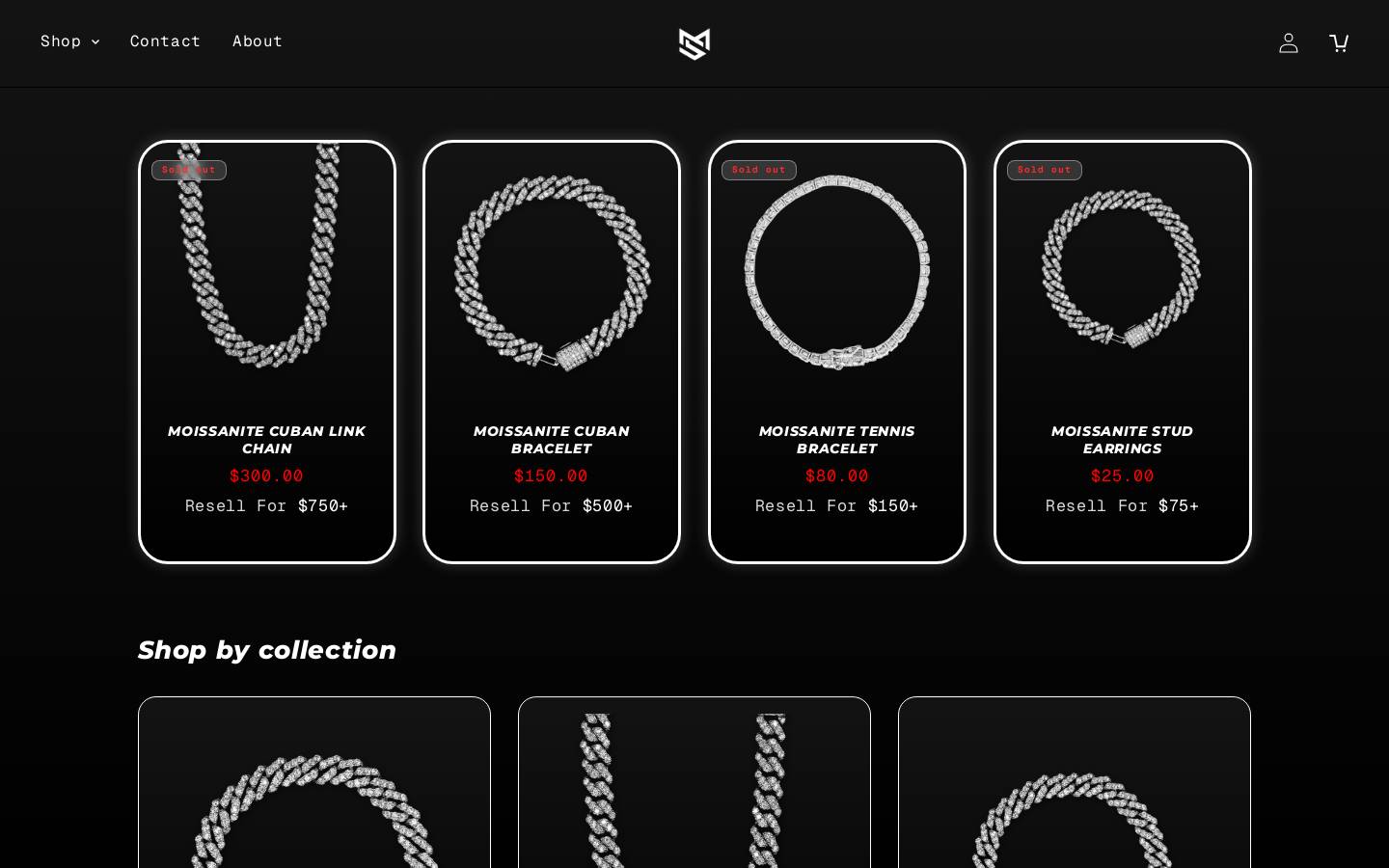 moissanitestock.com homepage screenshot