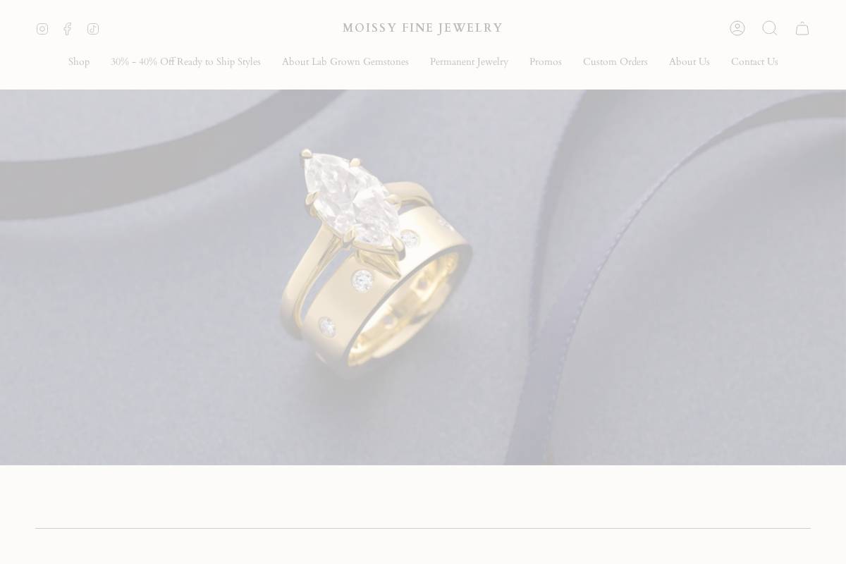 moissyfinejewellery.com homepage screenshot