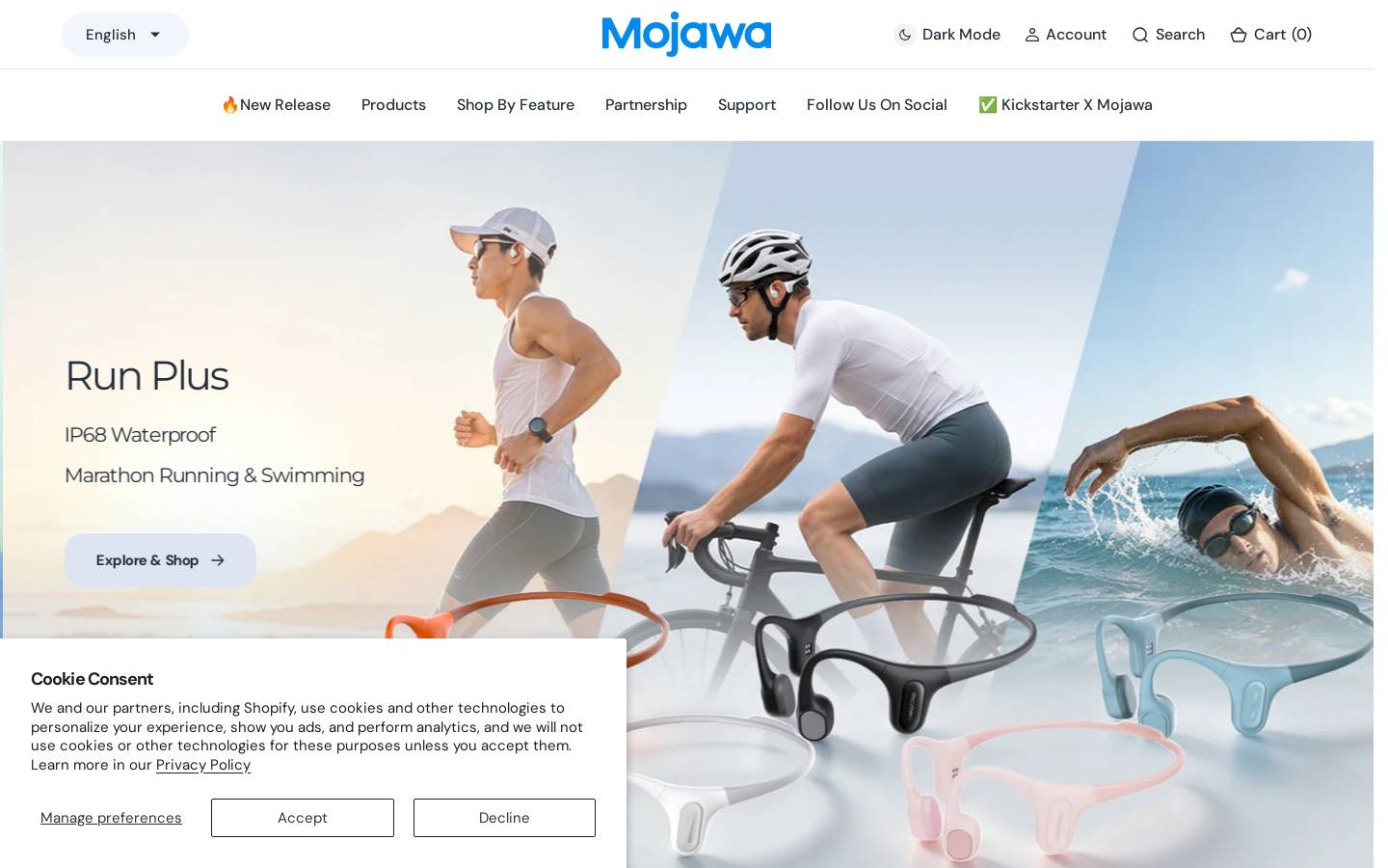 Mojawa homepage screenshot