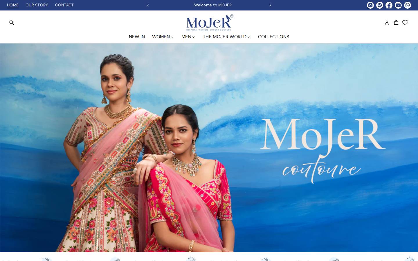 mojer.in homepage screenshot