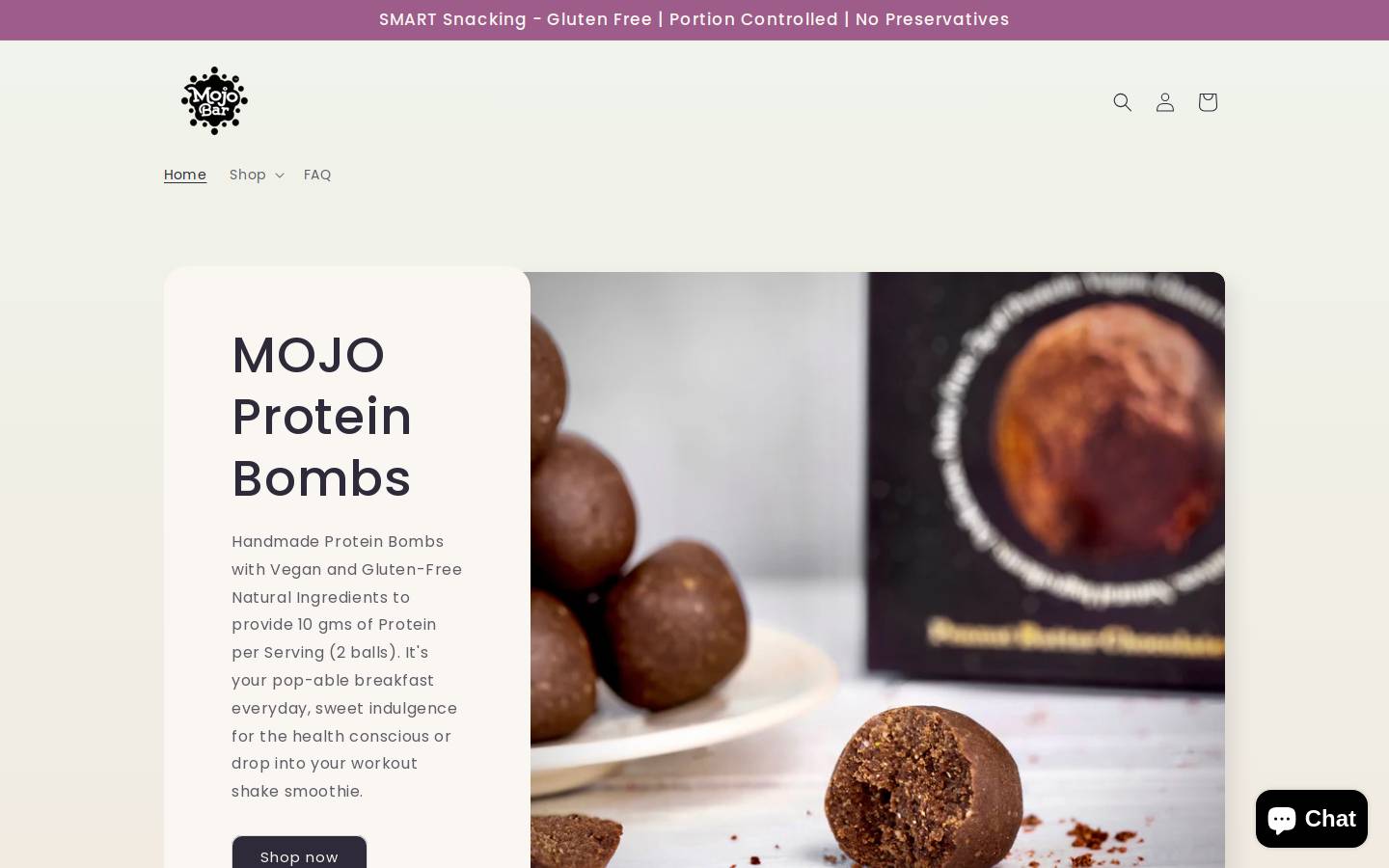 mojobars.com homepage screenshot