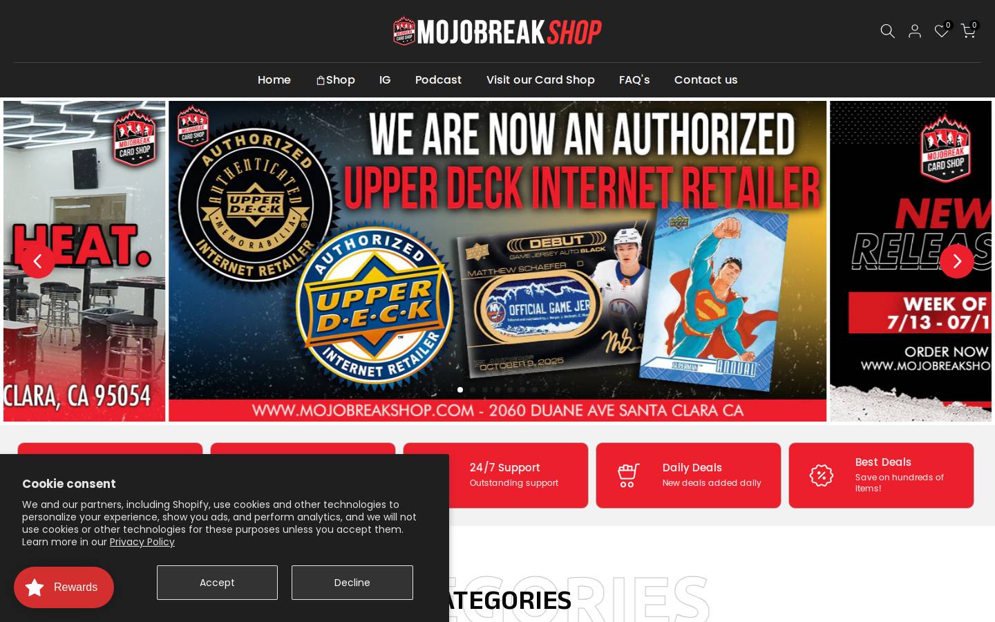 mojobreakshop.com homepage screenshot