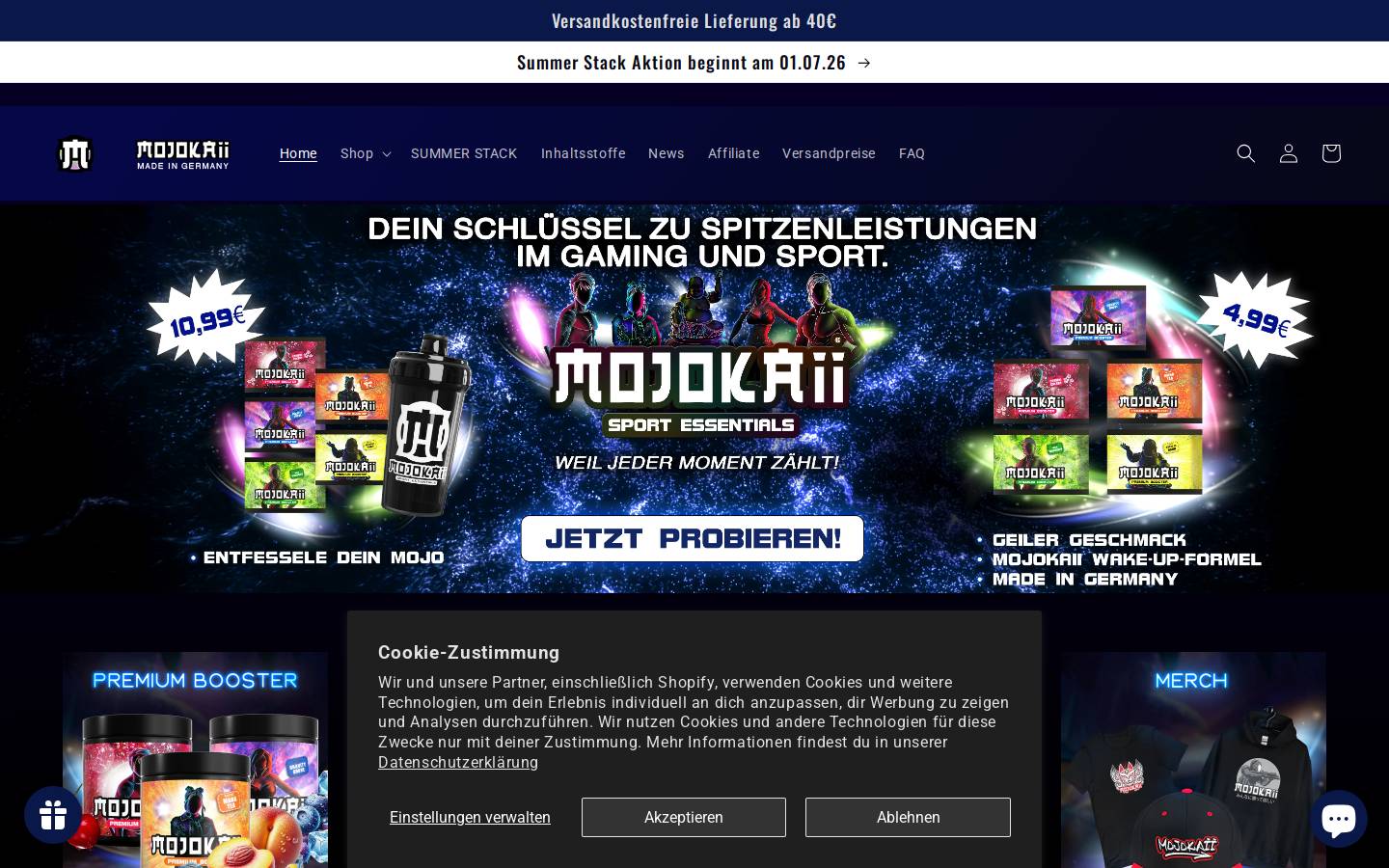 Mojokaii homepage screenshot