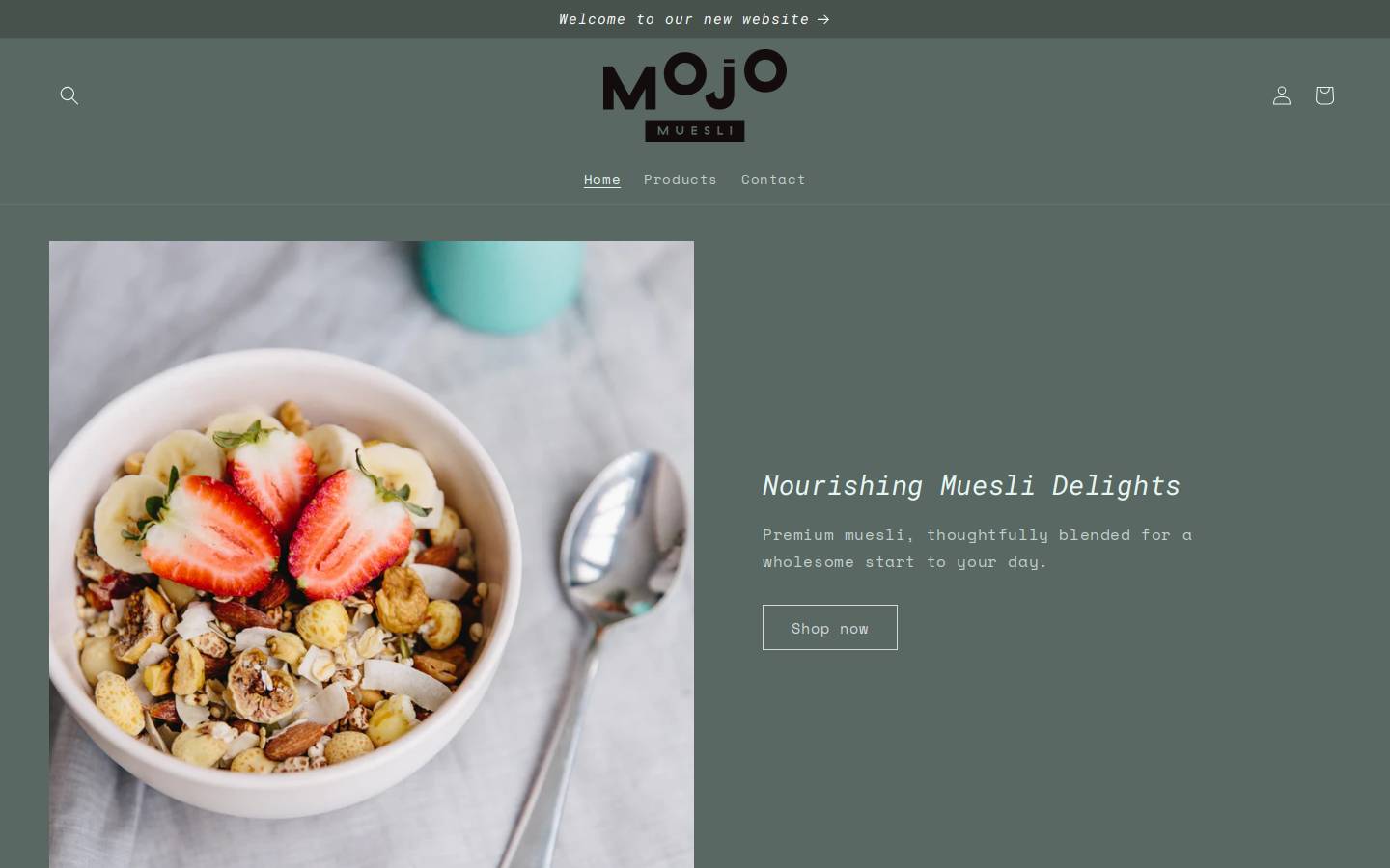 mojomuesli.com.au homepage screenshot
