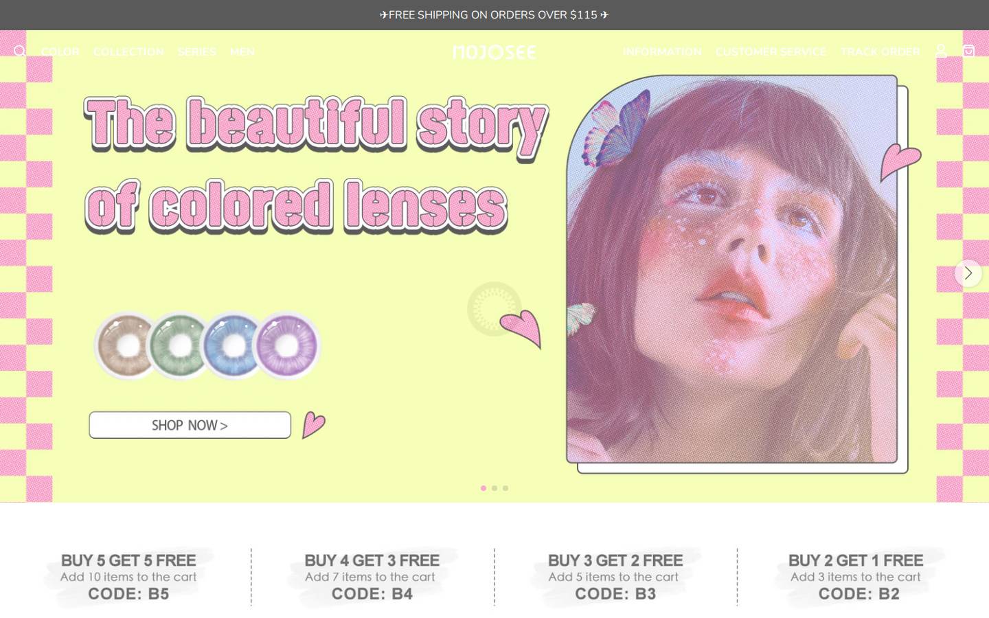 mojosee.com homepage screenshot
