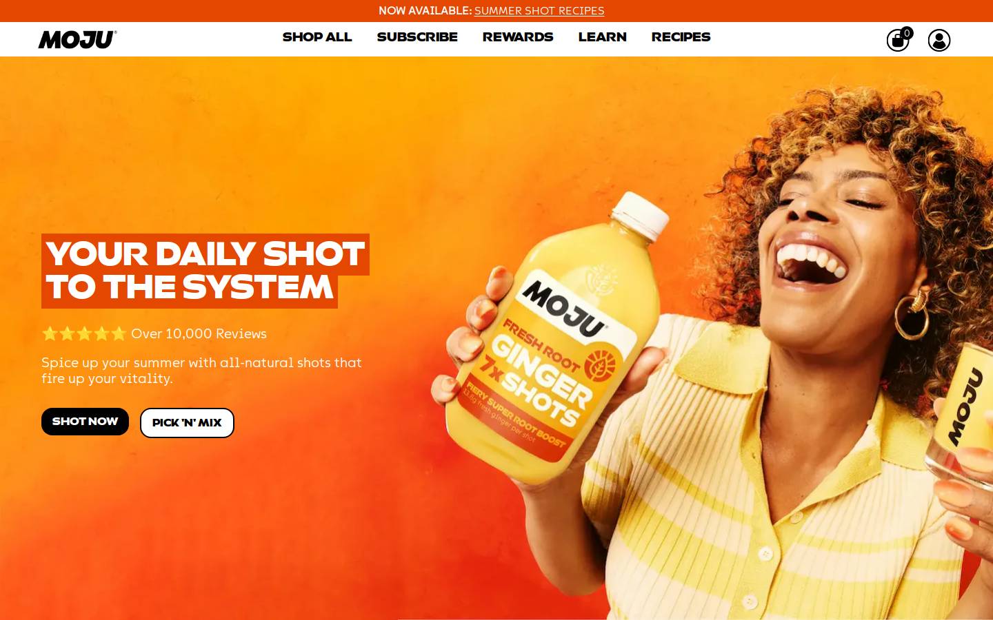 MOJU homepage screenshot