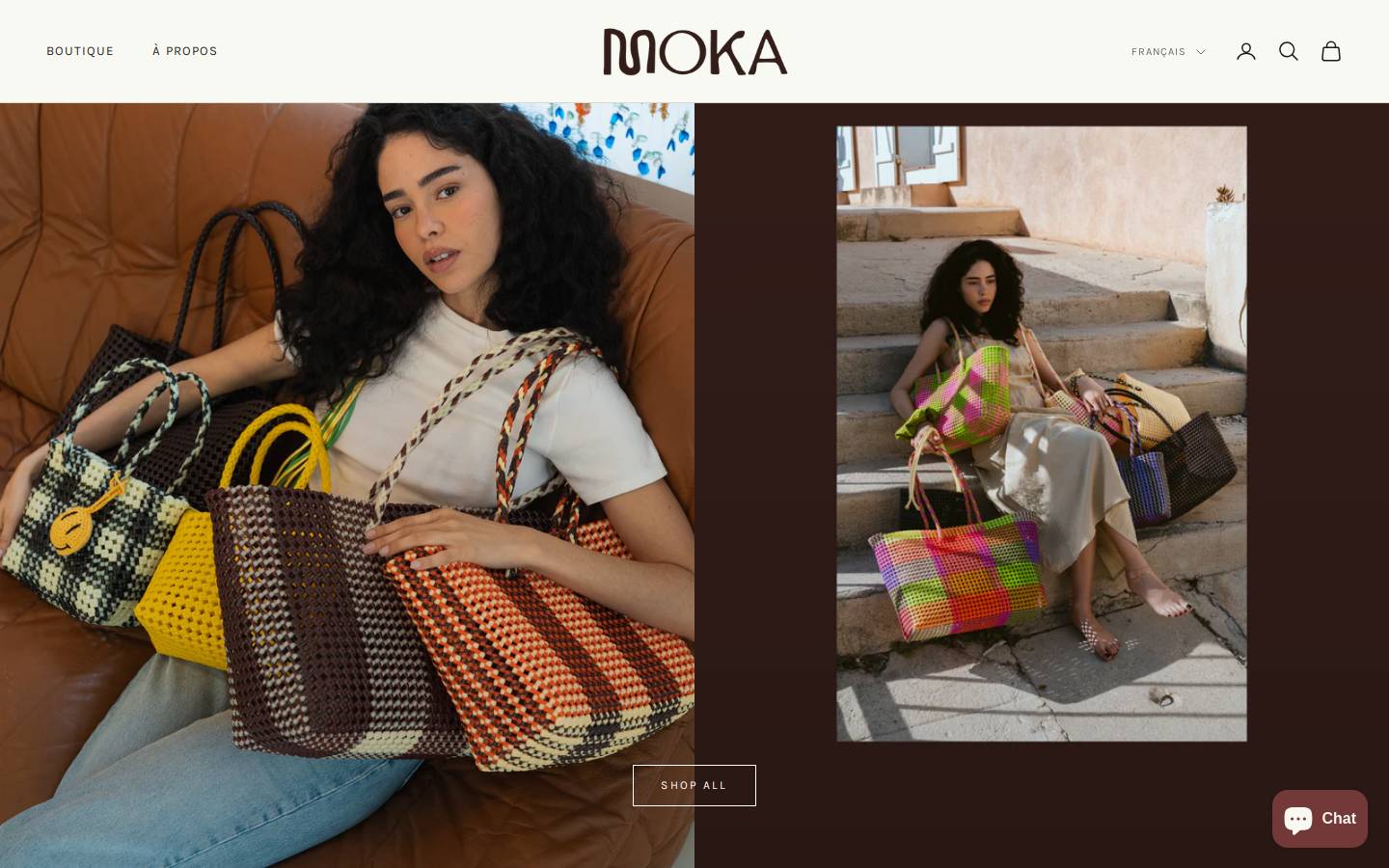 moka-bags.com homepage screenshot