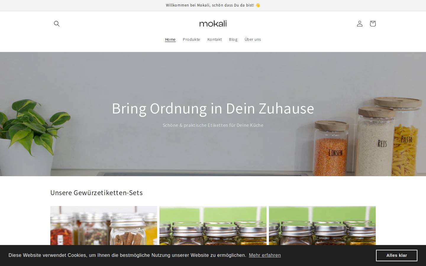 mokali.de homepage screenshot