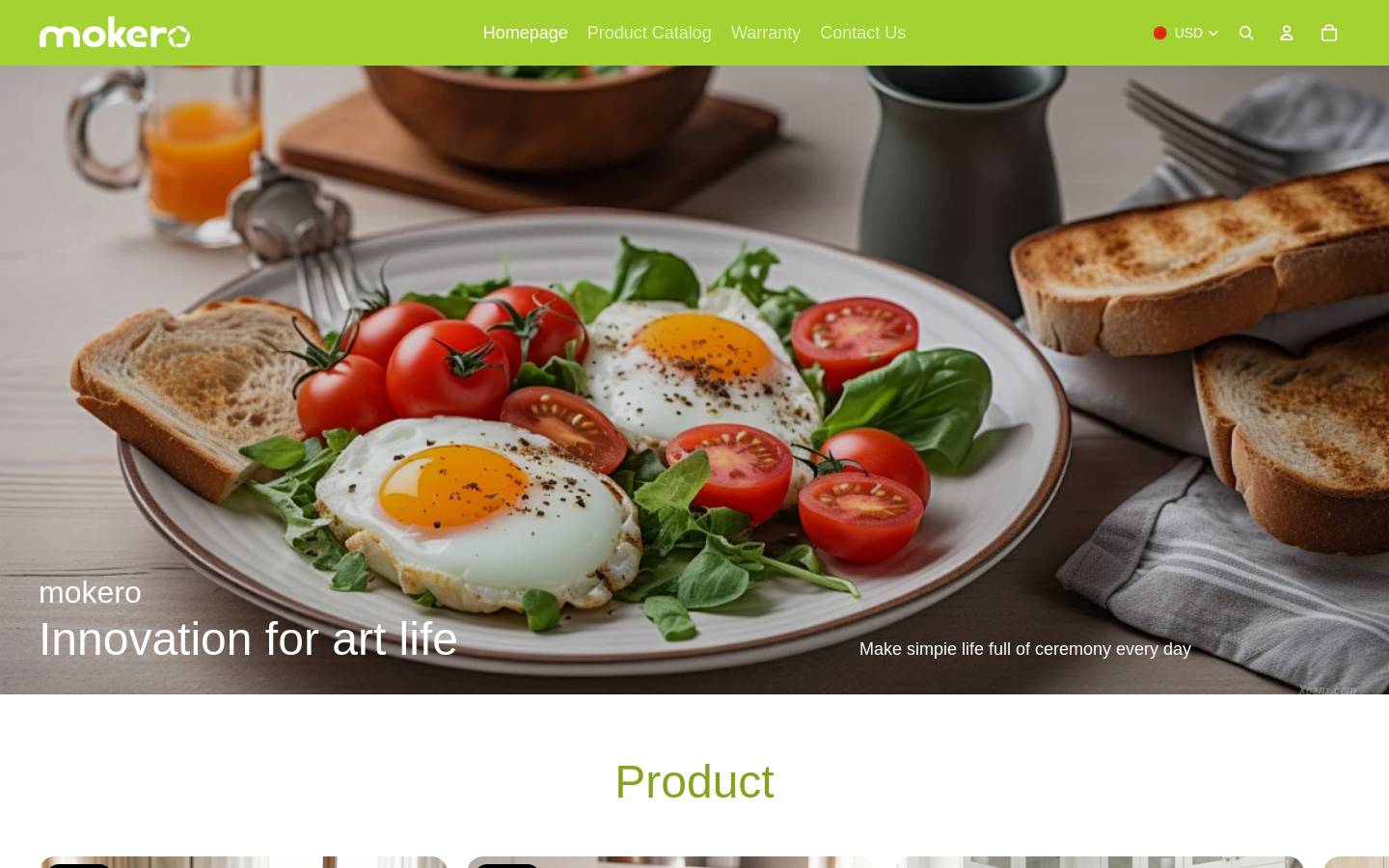 mokero.com homepage screenshot