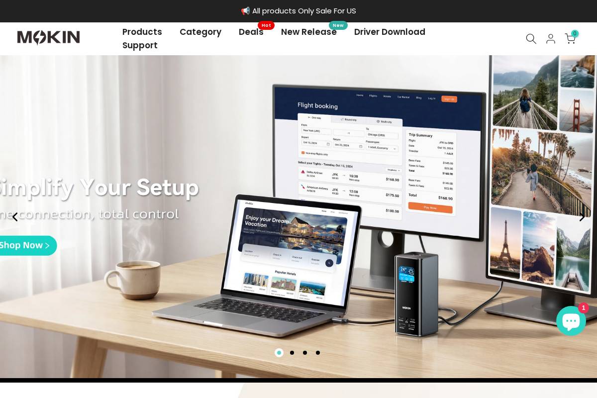 Mokin homepage screenshot