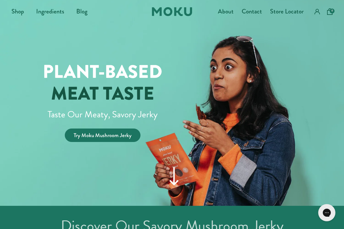mokufoods.com homepage screenshot