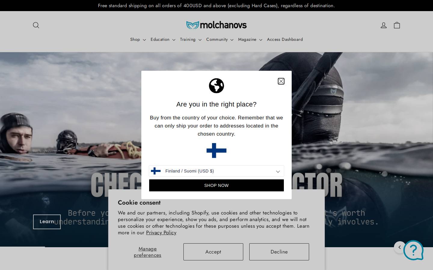 molchanovs.com homepage screenshot