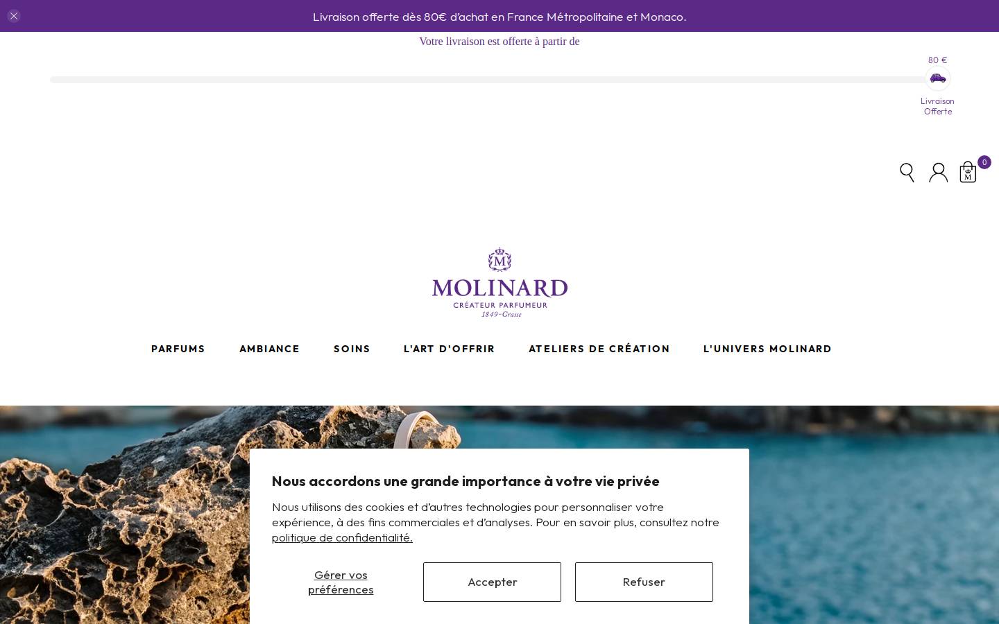Molinard Parfums homepage screenshot