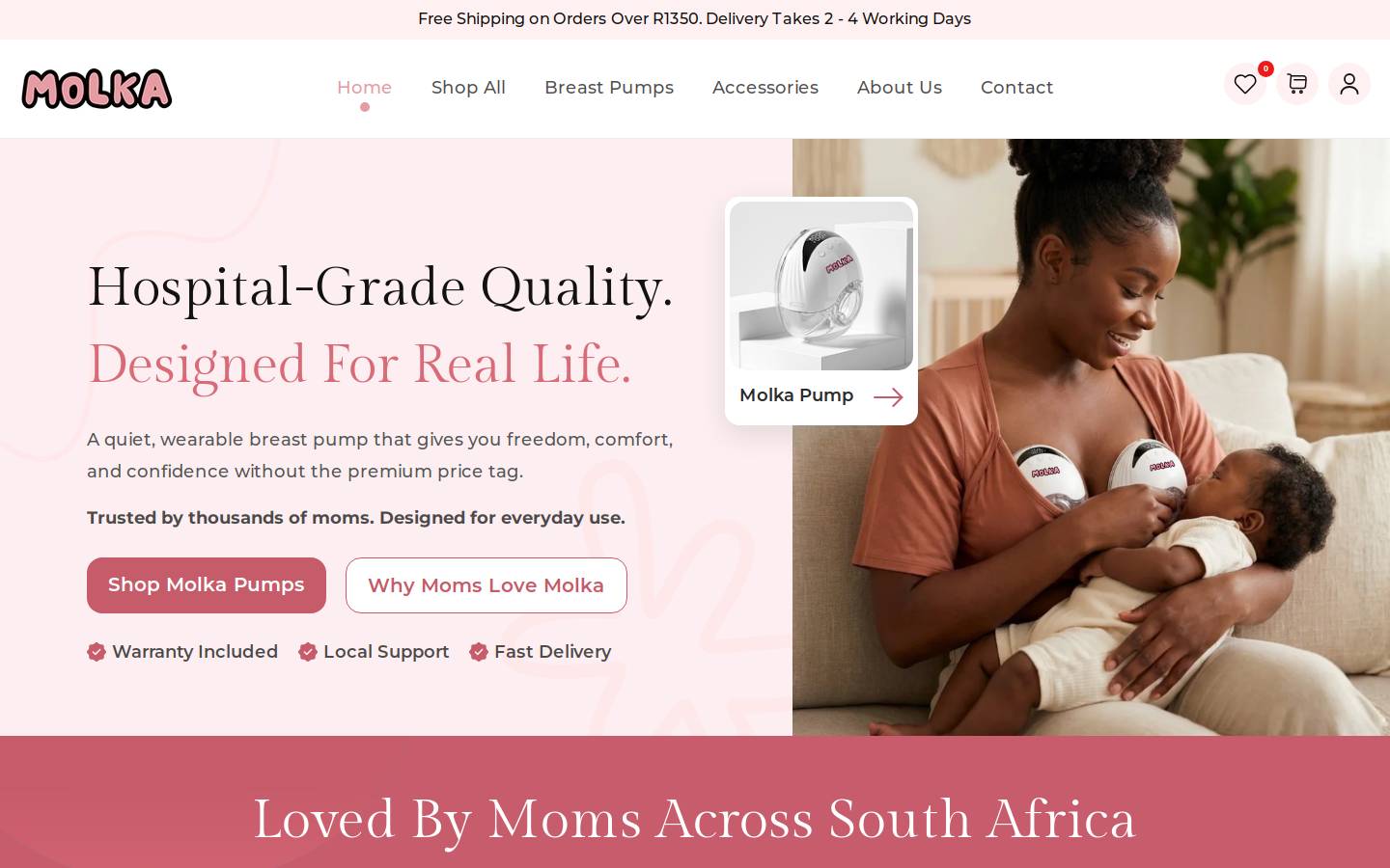 molka.co.za homepage screenshot