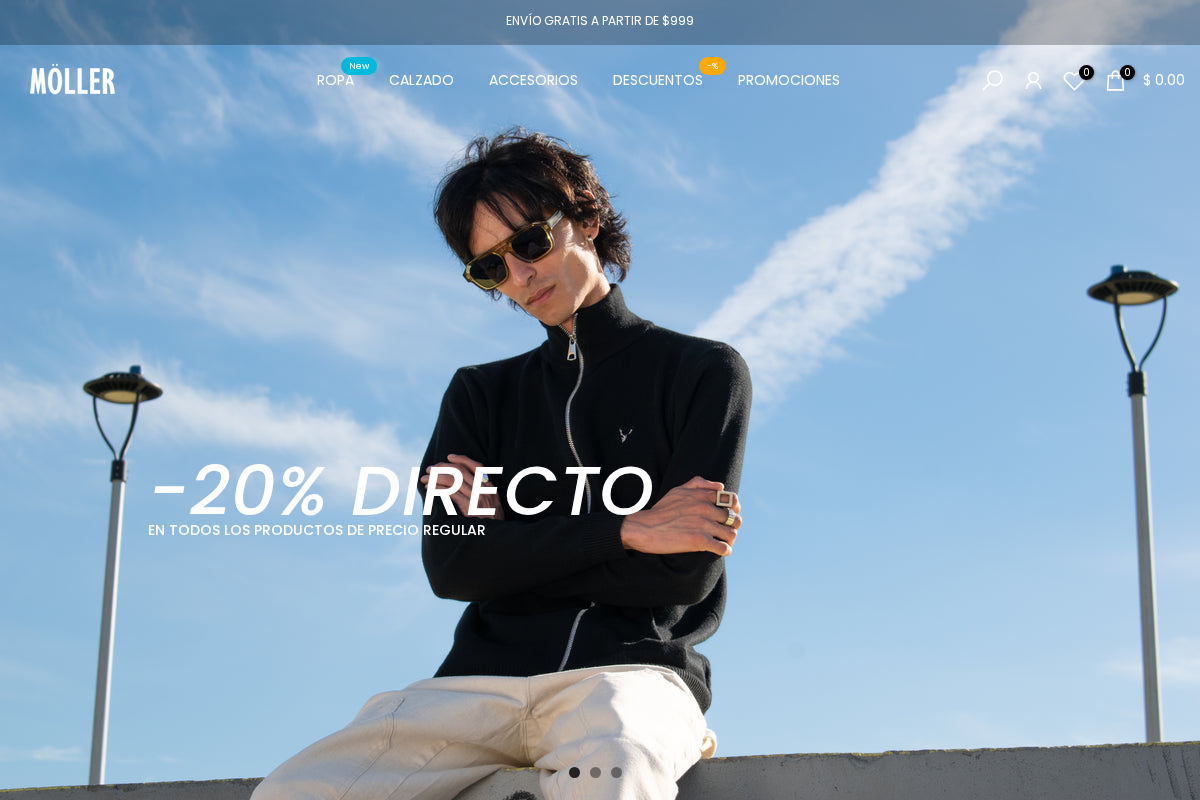 Mollerclothing homepage screenshot