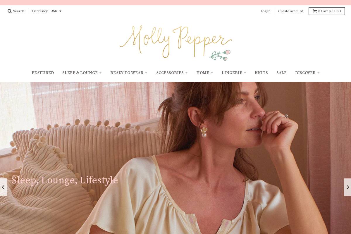 molly-pepper.com homepage screenshot