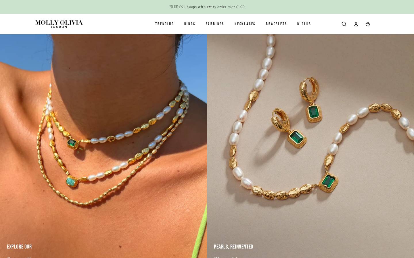 Molly Olivia London homepage screenshot