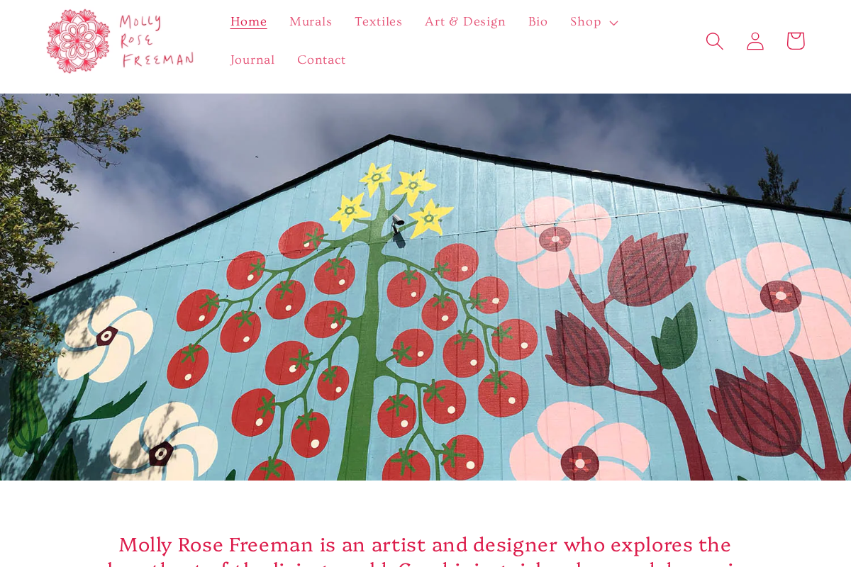 mollyrosefreeman.com homepage screenshot