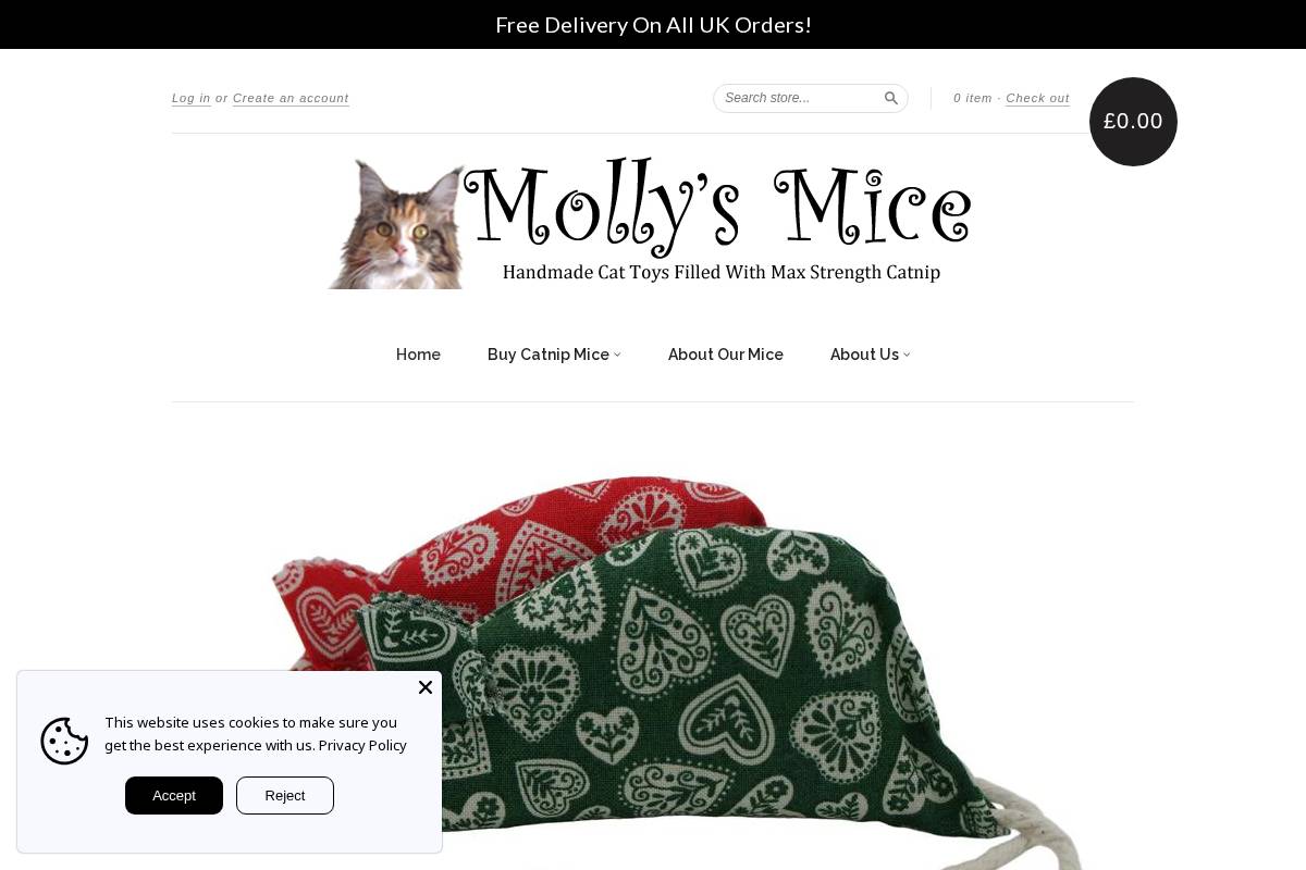 mollysmice.co.uk homepage screenshot