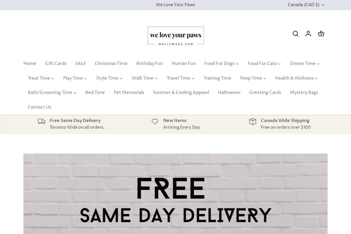 mollywagz.com homepage screenshot