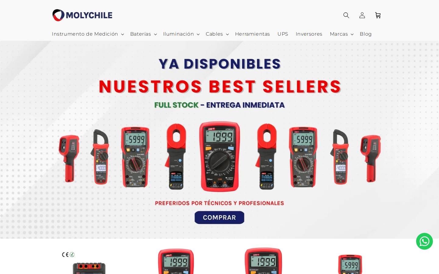 molychile.cl homepage screenshot