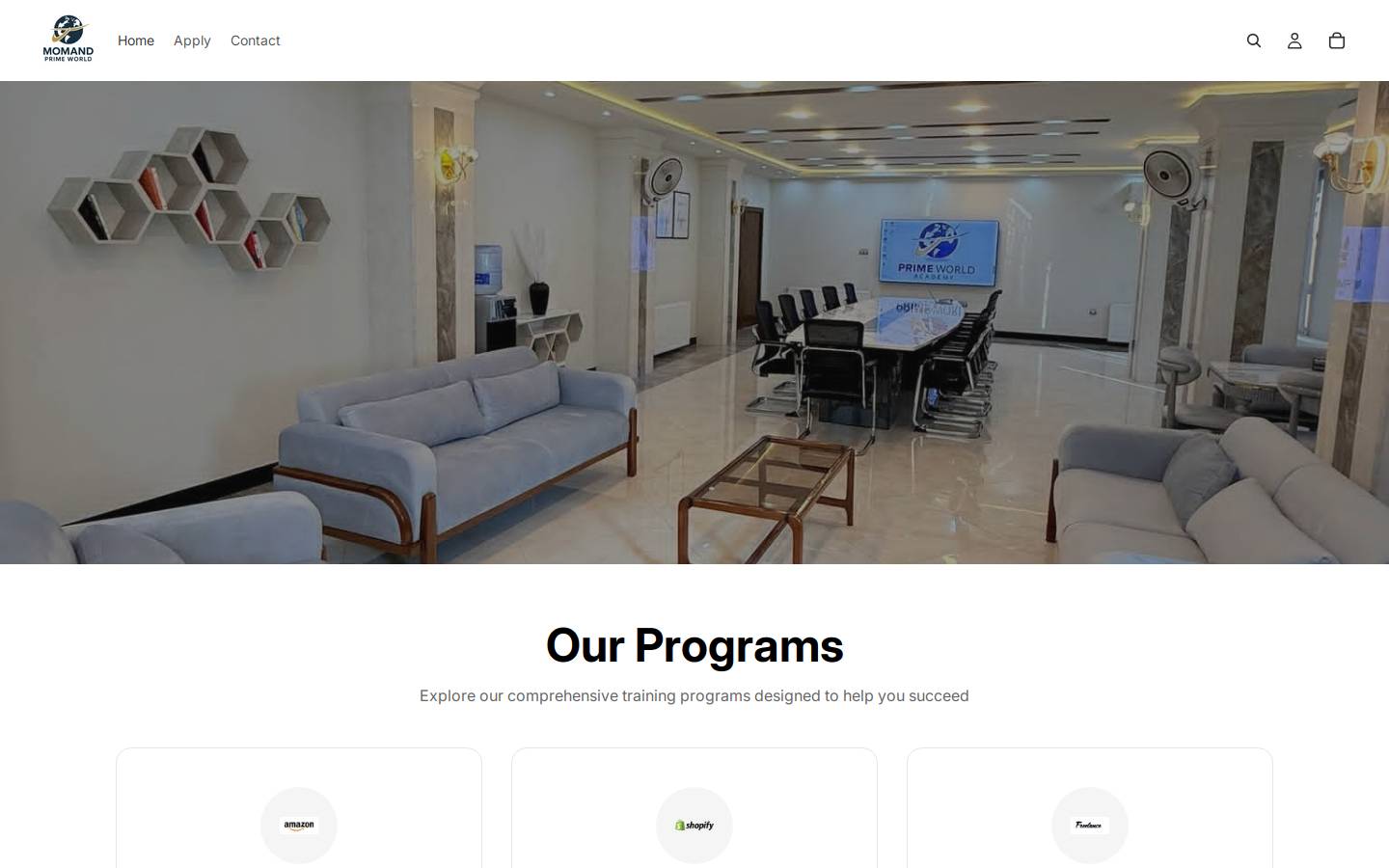 momandprimeworld.com homepage screenshot