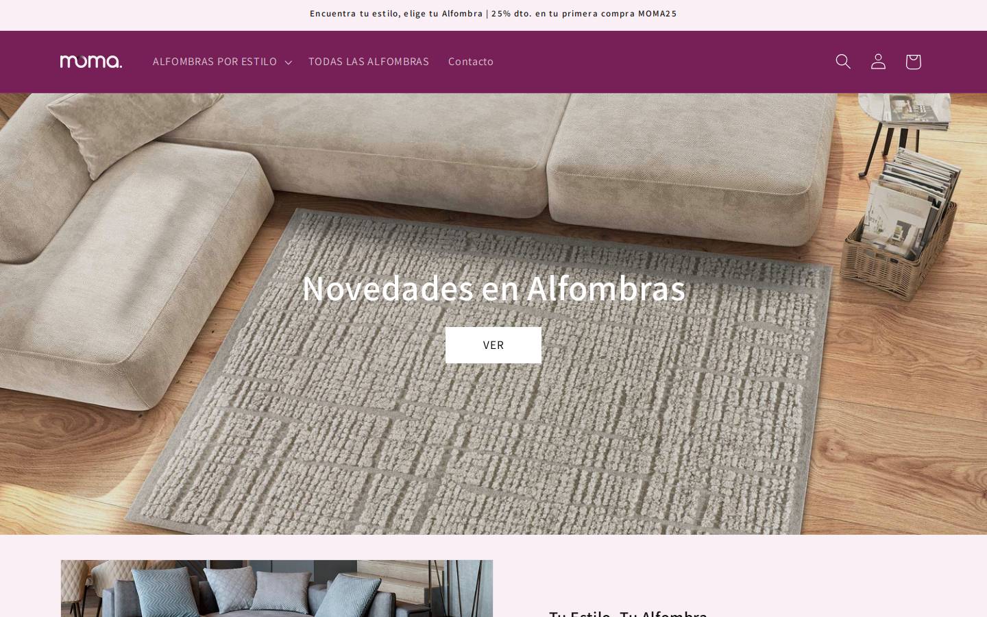 momarugs.com homepage screenshot