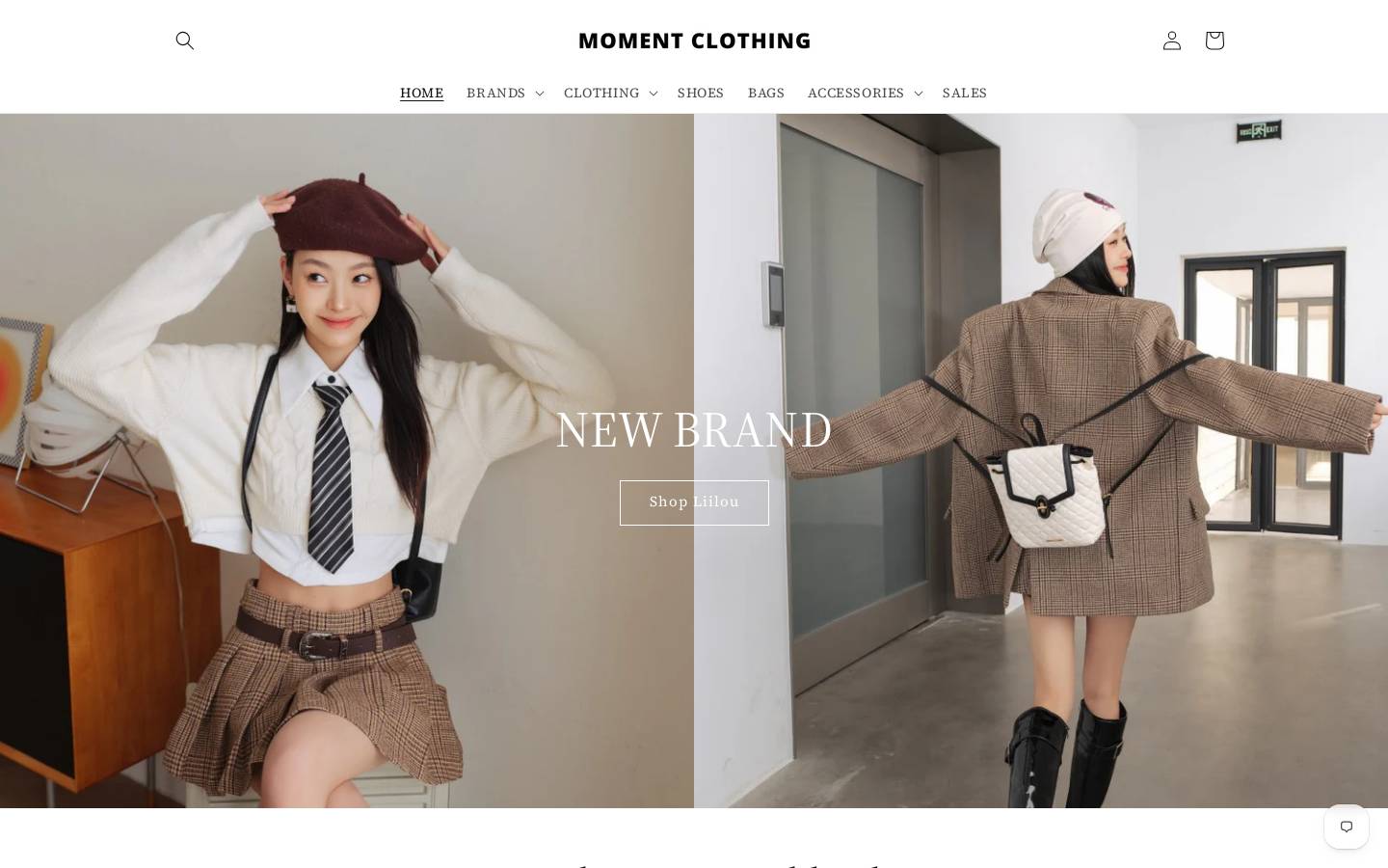 momentclothing.com.au homepage screenshot