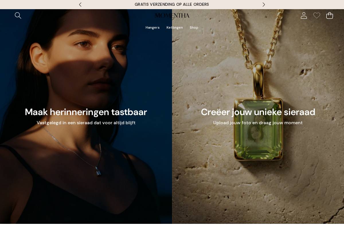 Momentha homepage screenshot