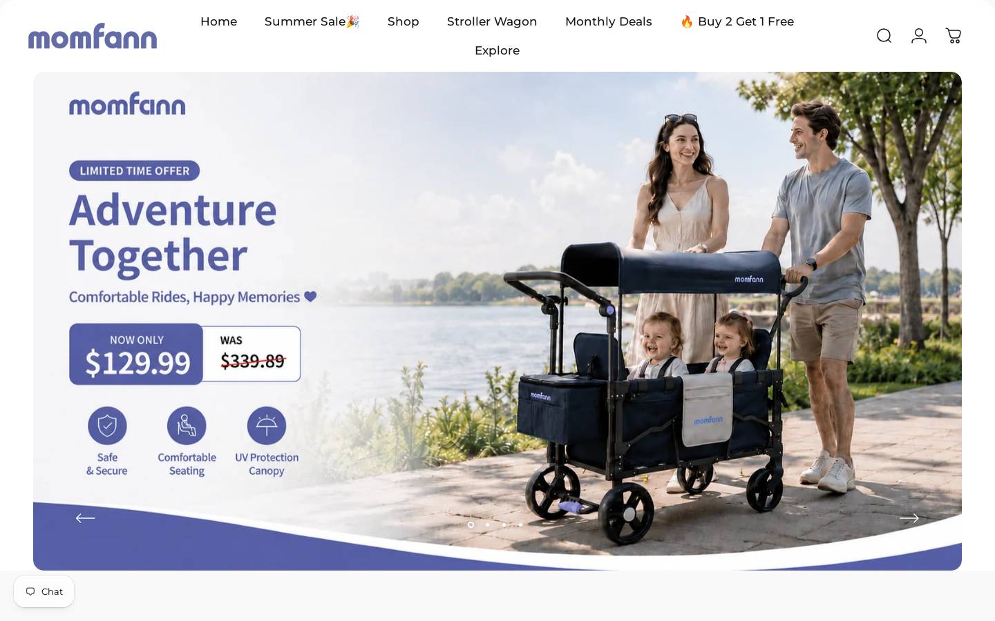 Momfann homepage screenshot