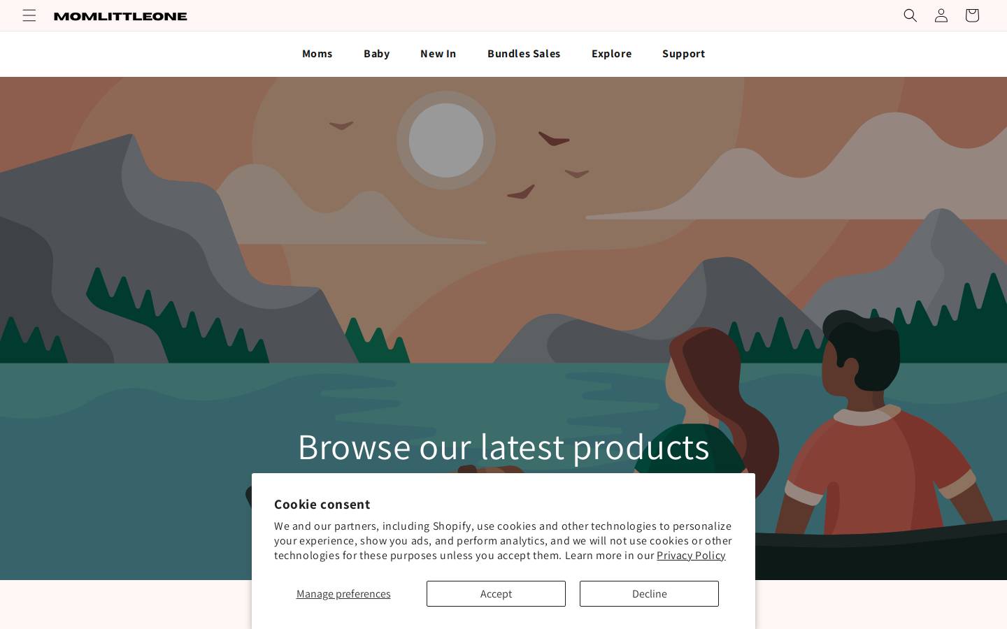 momlittleone.com homepage screenshot