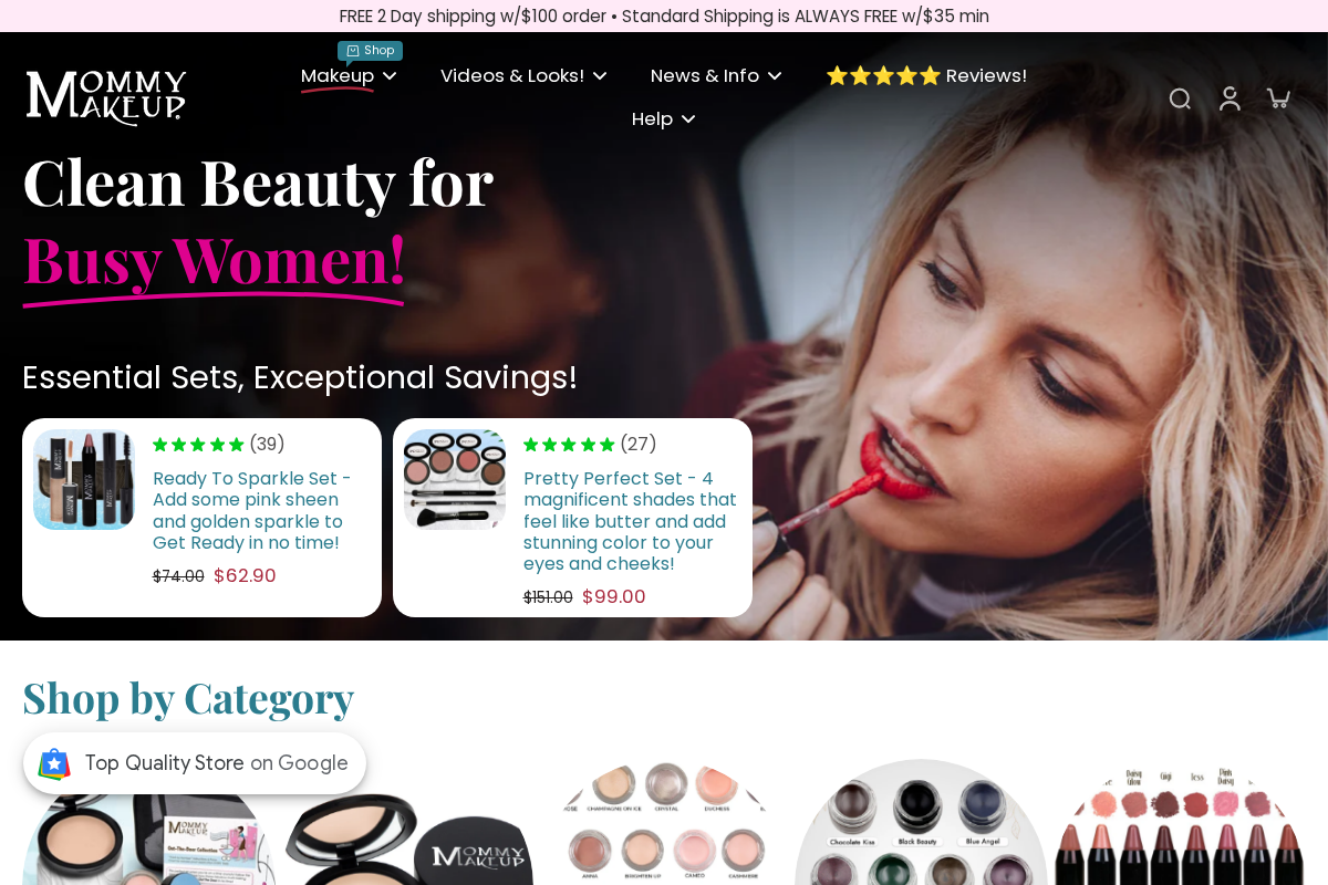 Mommy Makeup homepage screenshot