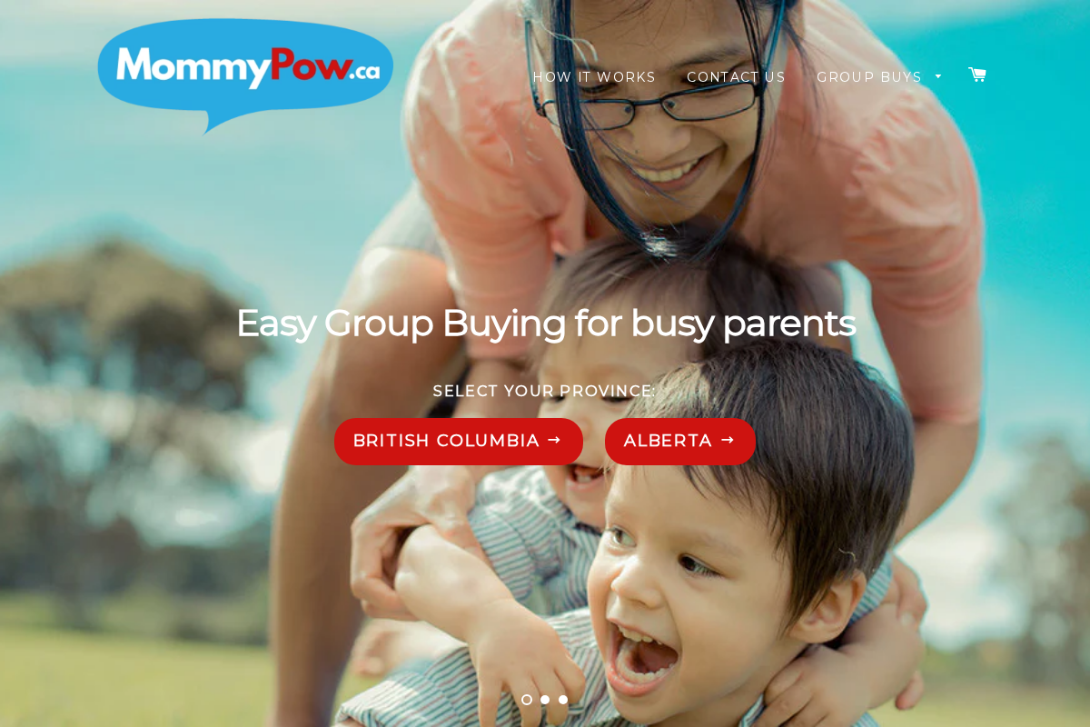 MommyPow.ca homepage screenshot