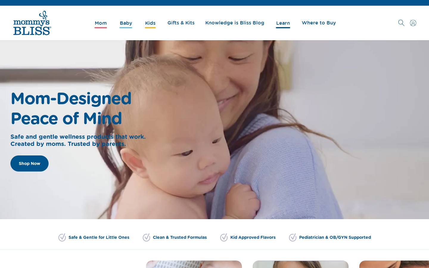 mommysbliss.com homepage screenshot