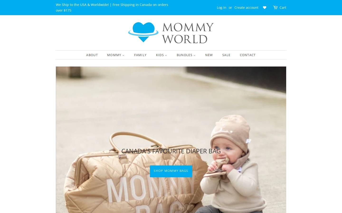 mommyworld.ca homepage screenshot