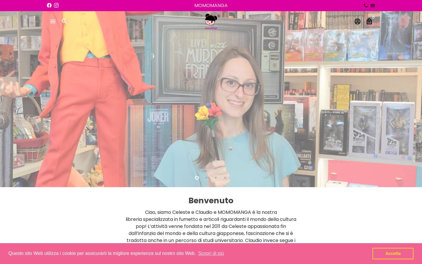 momomanga.it homepage screenshot
