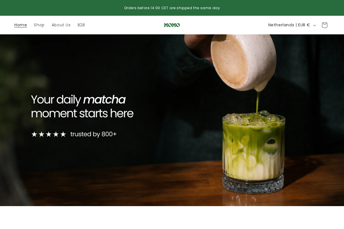 MomoMatcha homepage screenshot