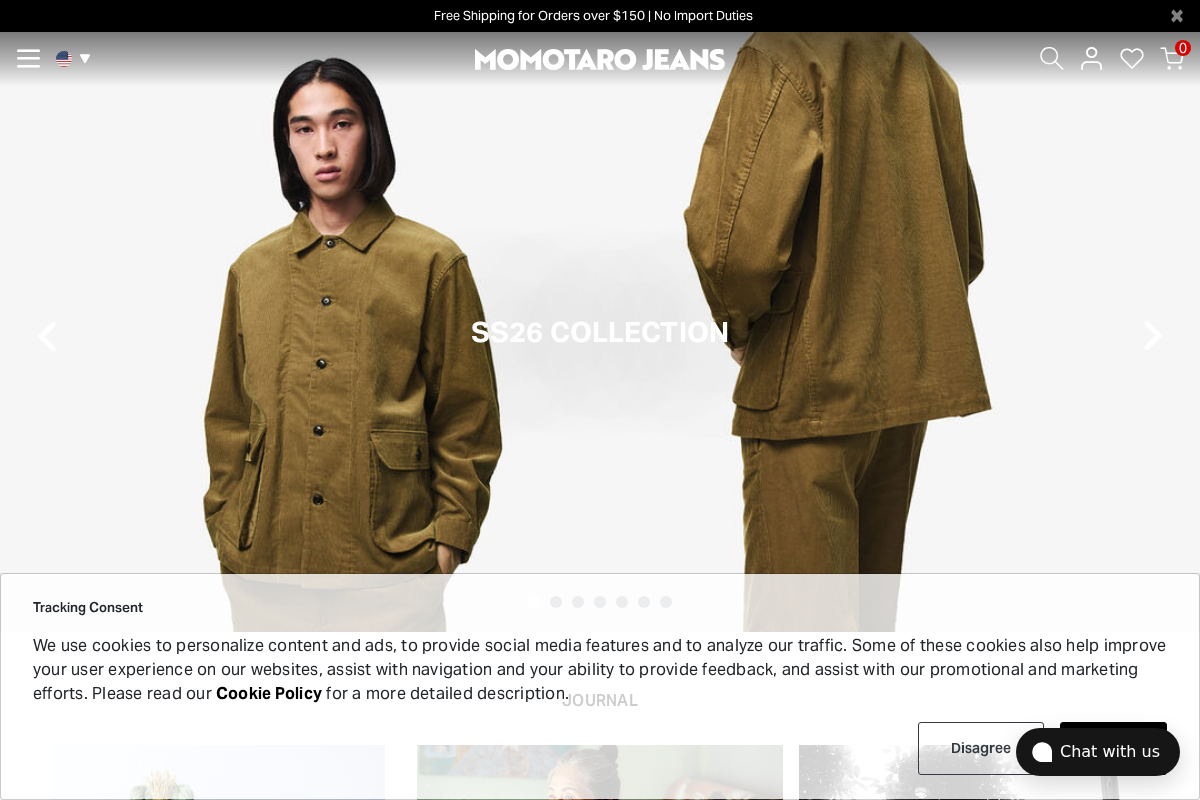MOMOTARO JEANS homepage screenshot