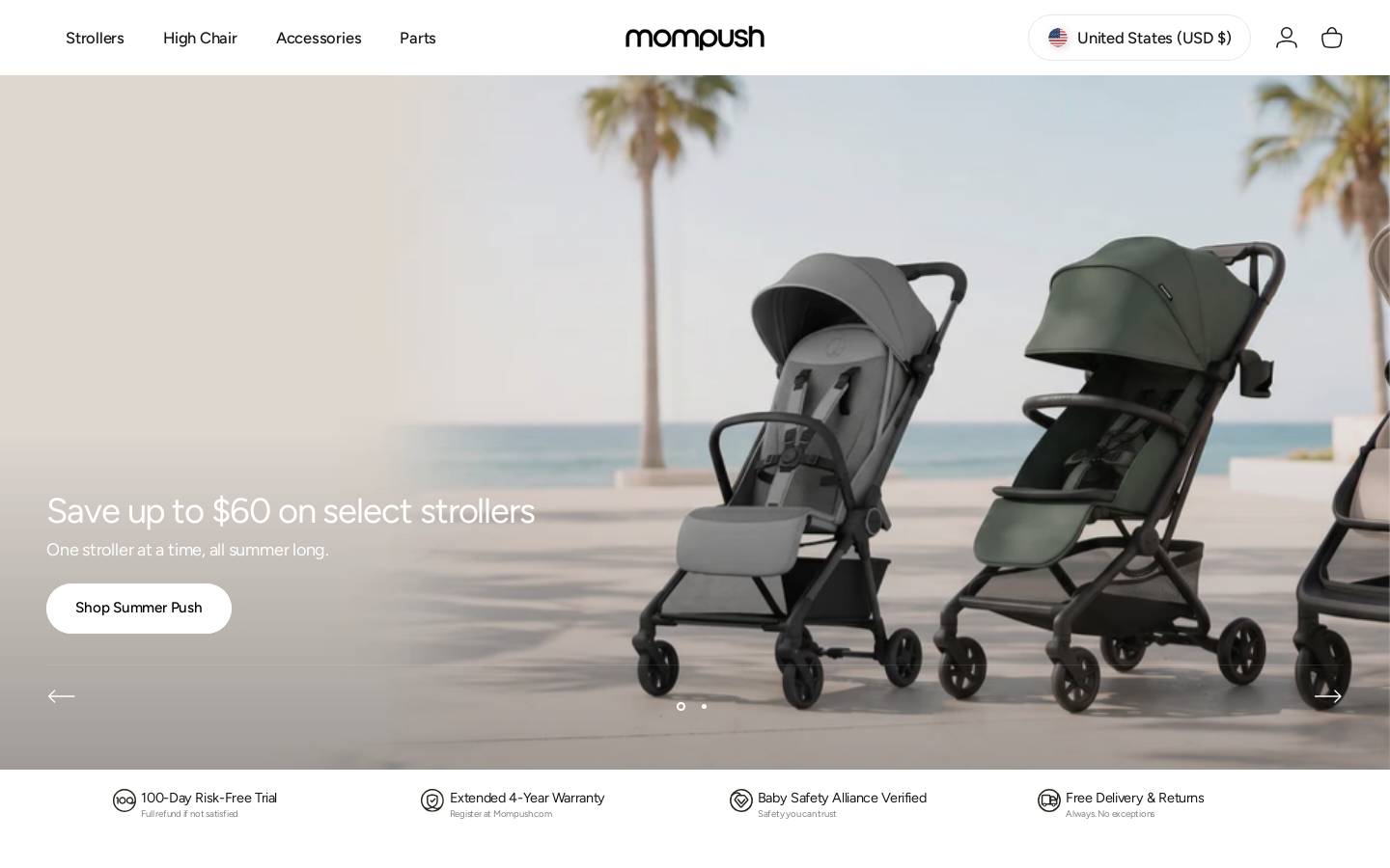 mompush.com homepage screenshot